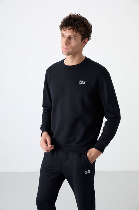 Herren Baumwoll-Polyester Fleece Sweatshirt- und Hosen-Set - Image 6