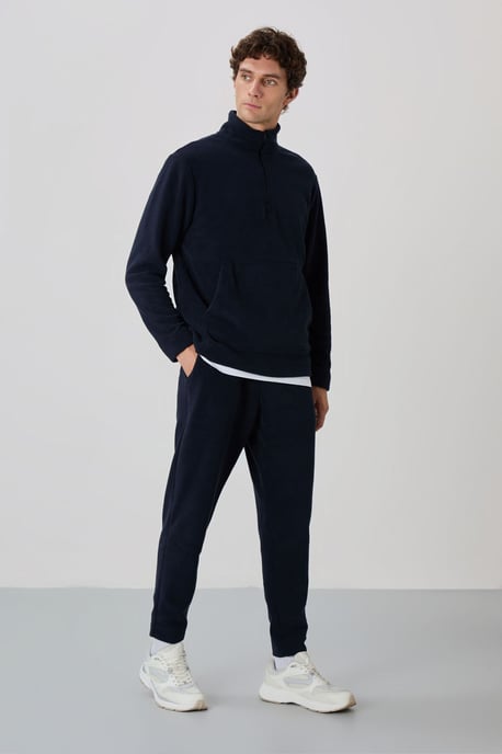Herren-Polyester-Fleece-Sweatshirt- und Hosen-Set - Image 1