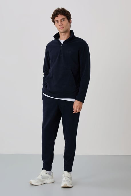 Herren-Polyester-Fleece-Sweatshirt- und Hosen-Set - Image 4