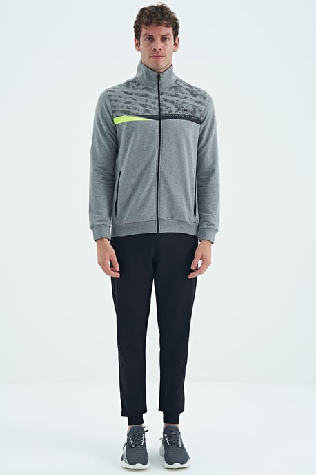 Bedrucktes Sweatshirt- und Hosen-Set mit Reißverschlusskragen - Image 1