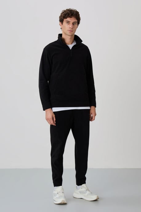 Herren Polyester-Fleece Sweatshirt- und Hosen-Set - Image 1