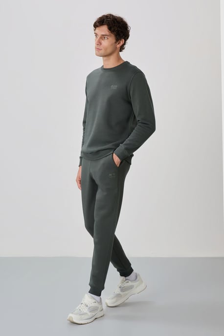 Herren Sweatshirt- und Jogginghosen-Set aus Baumwoll-Polyester-Fleece - Image 1
