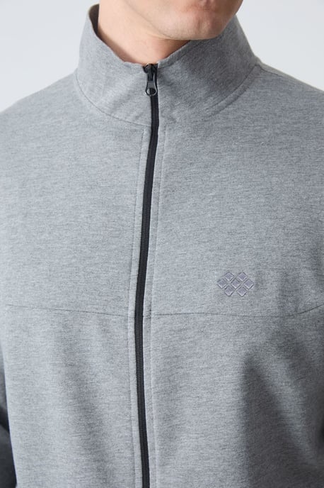 Herren Sweatshirt mit Reißverschlusskragen und Hose Set - Image 4