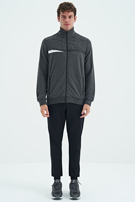 Bedrucktes Sweatshirt mit Reißverschlusskragen und Hosen-Set - Image 1