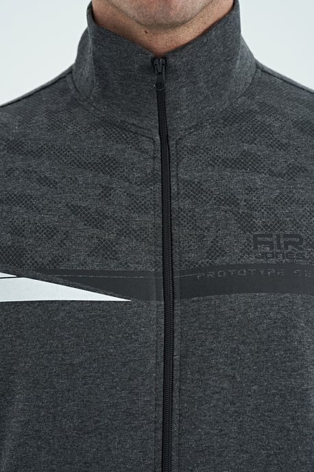 Bedrucktes Sweatshirt mit Reißverschlusskragen und Hosen-Set - Image 3