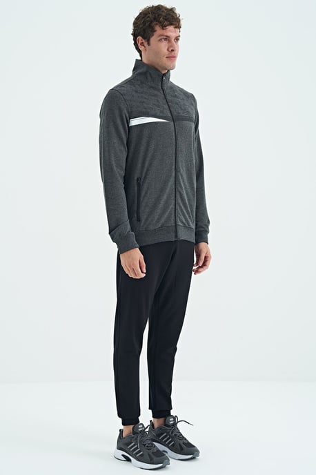 Bedrucktes Sweatshirt mit Reißverschlusskragen und Hosen-Set - Image 4
