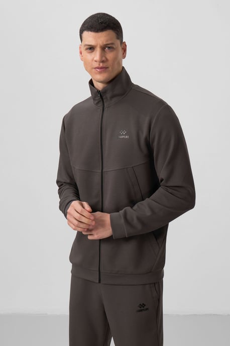 Herren Langarm-Zip Sweatshirt und Hose Set - Image 2