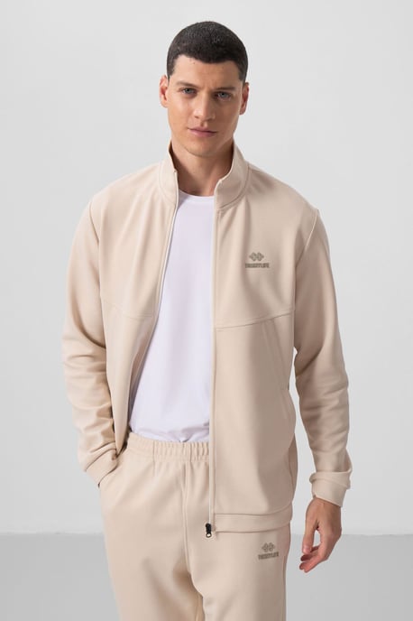 Herren Langarm-Zip-Sweatshirt und Hose Set - Image 4