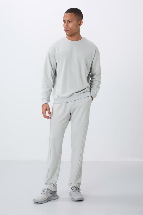 Herren Baumwoll-Polyester Fleece Sweatshirt und Hose Set - Image 1