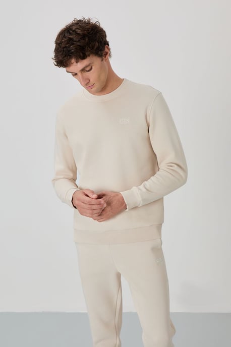 Herren Baumwoll-Polyester Fleece Sweatshirt und Hose Set - Image 2