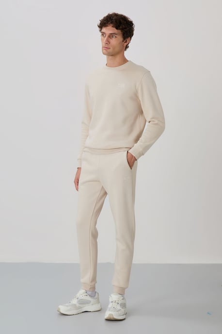 Herren Baumwoll-Polyester Fleece Sweatshirt und Hose Set - Image 5