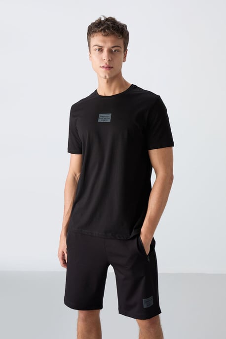Bedrucktes Baumwoll-Jersey T-Shirt und Shorts Set - Image 3