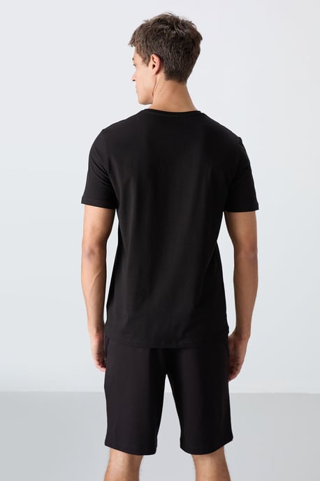 Bedrucktes Baumwoll-Jersey T-Shirt und Shorts Set - Image 5