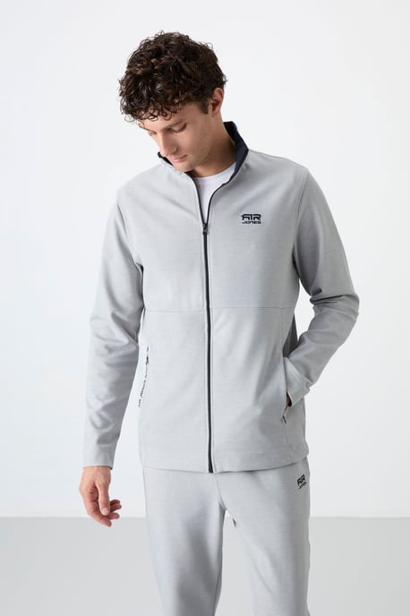 Herren Sweatshirt mit Reißverschlusskragen und Hose Set - Image 2