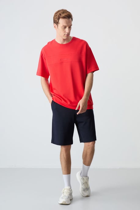 Herren Oversized T-Shirt und Shorts Set aus Baumwollmischung - Image 1
