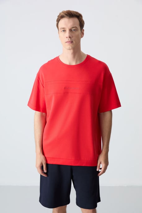 Herren Oversized T-Shirt und Shorts Set aus Baumwollmischung - Image 2