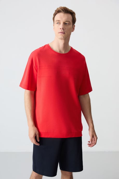 Herren Oversized T-Shirt und Shorts Set aus Baumwollmischung - Image 5