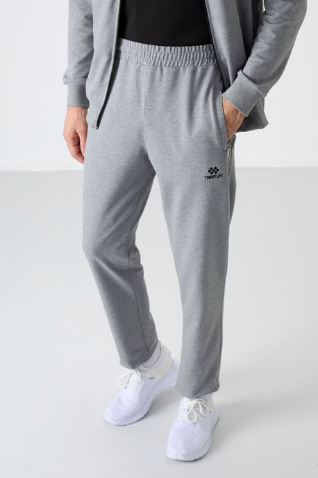 Herren Relaxed Fit Sweatshirt mit Reißverschlusskragen und Hose Set - Image 6