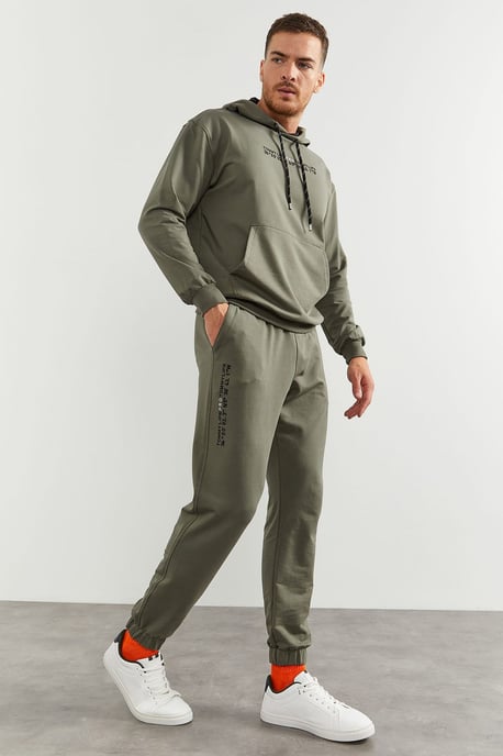 Oversized Kapuzen-Sweatshirt und Hose Set - Image 1