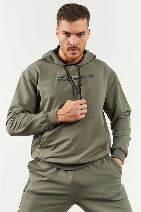 Oversized Kapuzen-Sweatshirt und Hose Set - Image 2