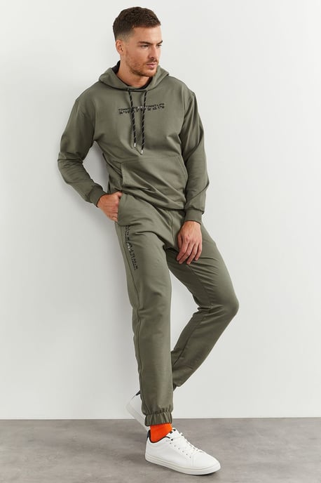 Oversized Kapuzen-Sweatshirt und Hose Set - Image 3