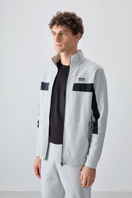 Herren Colorblock Fleece Sweatshirt- und Hosen-Set - Image 4