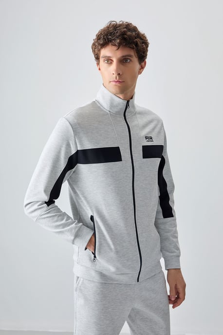 Herren Colorblock Fleece Sweatshirt- und Hosen-Set - Image 5