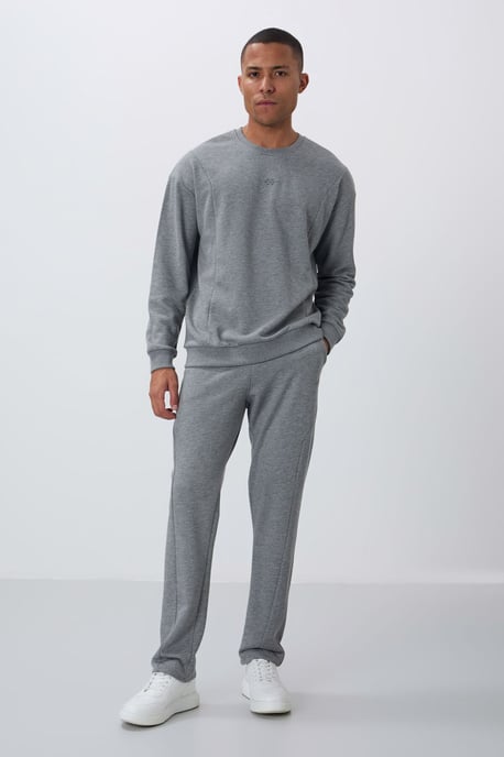 Herren Baumwoll-Polyester Fleece Sweatshirt- und Hosen-Set - Image 1