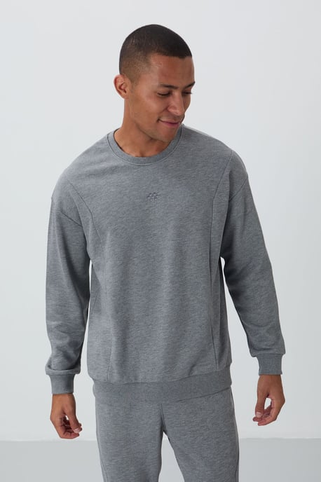 Herren Baumwoll-Polyester Fleece Sweatshirt- und Hosen-Set - Image 2