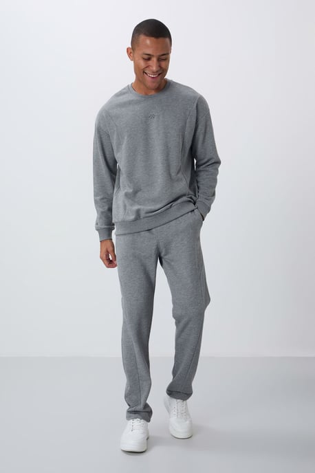 Herren Baumwoll-Polyester Fleece Sweatshirt- und Hosen-Set - Image 4