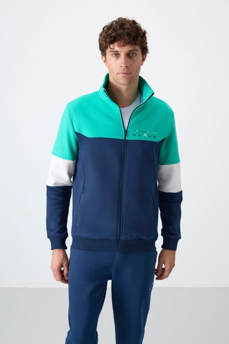 Herren Sweatshirt- und Hosen-Set mit Farbblockierung - Image 2