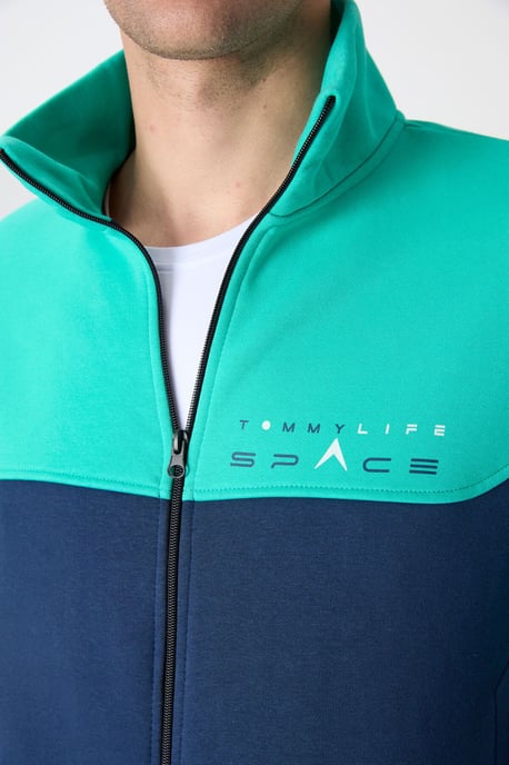 Herren Sweatshirt- und Hosen-Set mit Farbblockierung - Image 3