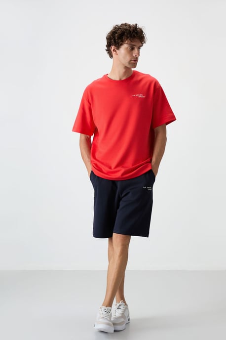Oversized T-Shirt mit kurzen Ärmeln und Shorts-Set - Image 1