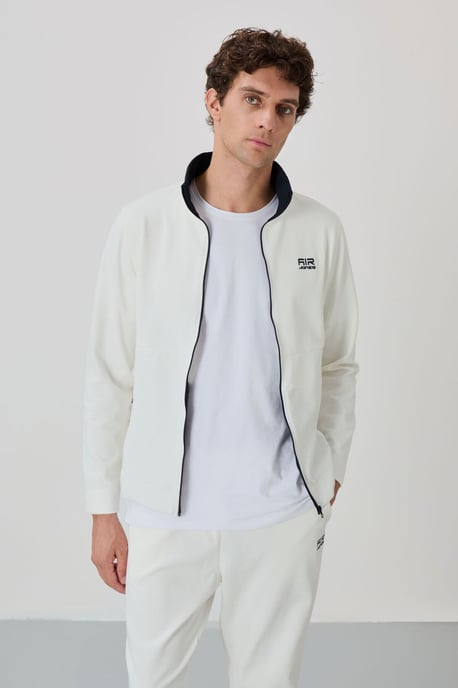 Herren Sweatshirt mit Reißverschlusskragen und Hose Set - Image 2