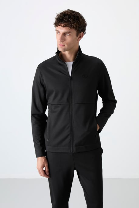 Herren Sweatshirt mit Reißverschluss-Kragen und Hose Set - Image 2