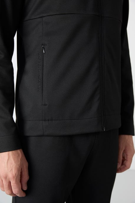 Herren Sweatshirt mit Reißverschluss-Kragen und Hose Set - Image 5