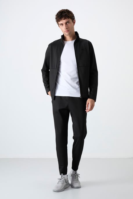 Herren Sweatshirt mit Reißverschluss-Kragen und Hose Set - Image 6