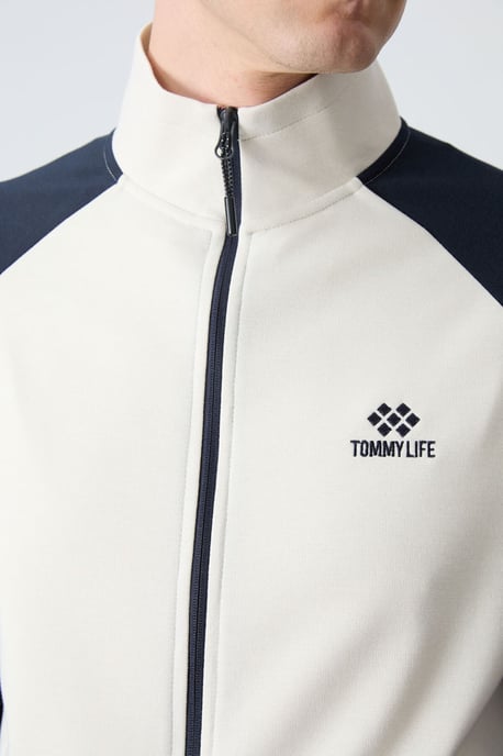 Herren Farbblockiertes Strick-Trainingsset - Image 2