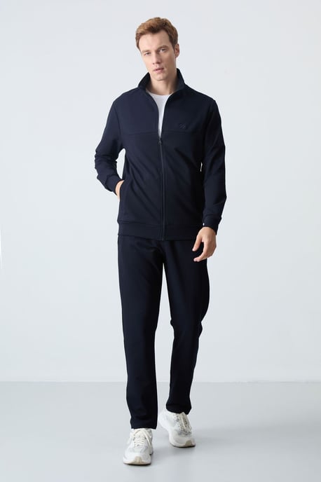 Herren Sweatshirt mit Reißverschlusskragen und Hose Set - Image 2