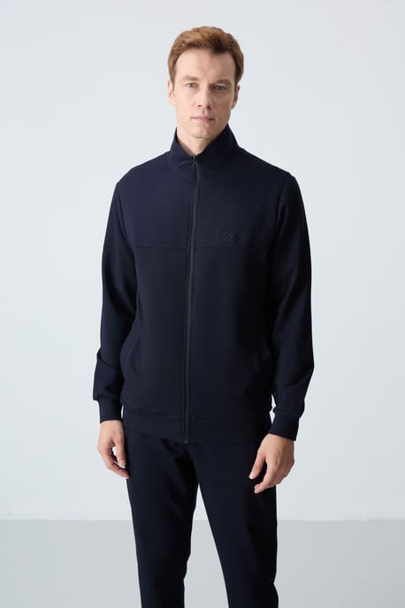 Herren Sweatshirt mit Reißverschlusskragen und Hose Set - Image 3