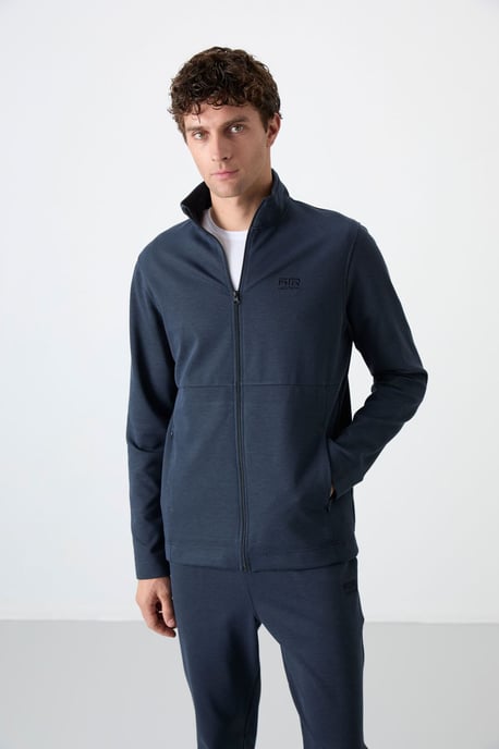 Herren Sweatshirt mit Reißverschlusskragen und Hose Set - Image 2