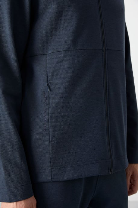 Herren Sweatshirt mit Reißverschlusskragen und Hose Set - Image 6