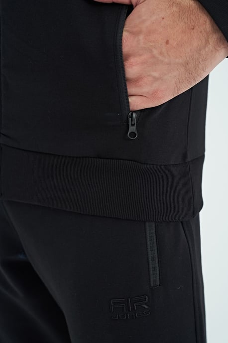 Bedrucktes Sweatshirt mit Reißverschlusskragen und Hose Set - Image 5