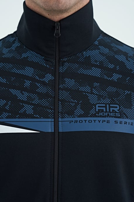 Bedrucktes Sweatshirt mit Reißverschlusskragen und Hosen-Set - Image 3
