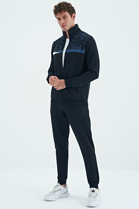 Bedrucktes Sweatshirt mit Reißverschlusskragen und Hosen-Set - Image 5