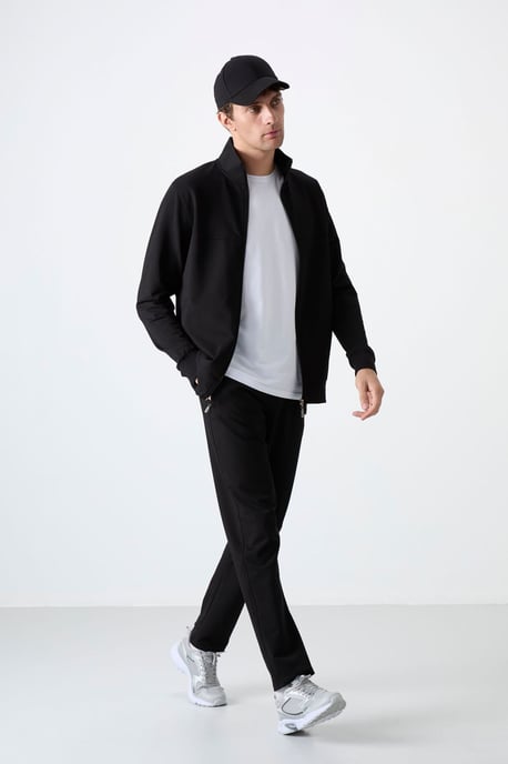 Herren Sweatshirt- und Hosen-Set mit entspanntem Fit und Reißverschlusskragen - Image 1