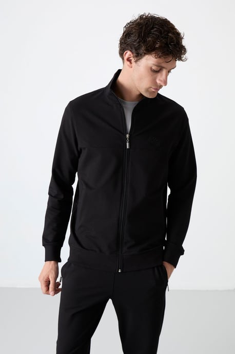 Herren Sweatshirt- und Hosen-Set mit entspanntem Fit und Reißverschlusskragen - Image 4