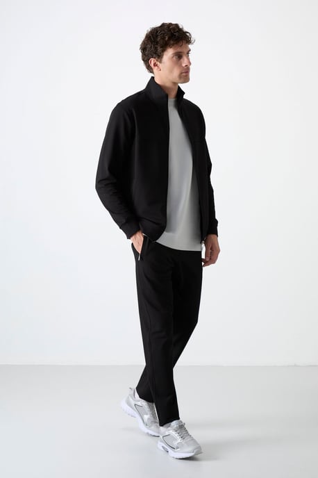 Herren Sweatshirt- und Hosen-Set mit entspanntem Fit und Reißverschlusskragen - Image 5