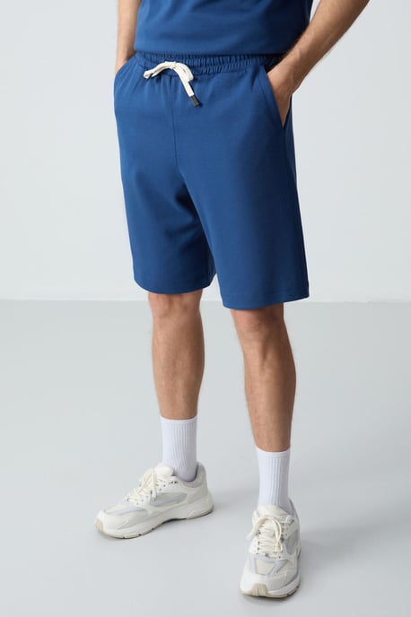 Herren Oversized Baumwollmischung T-Shirt und Shorts Set - Image 2