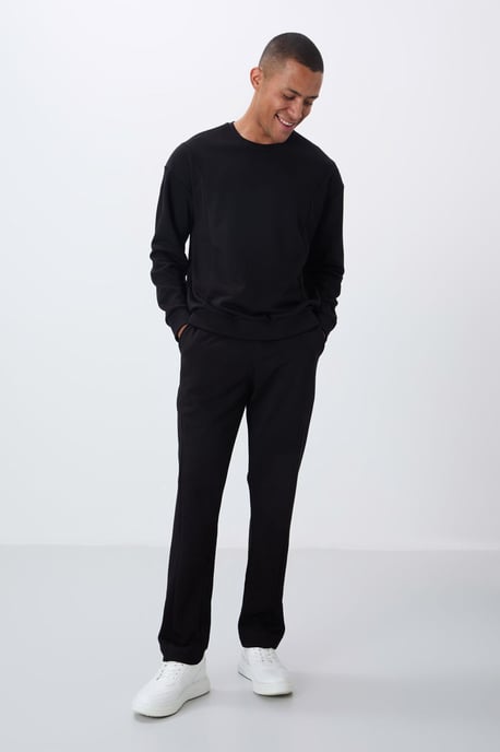 Herren-Fleece Sweatshirt und Hose aus Baumwolle-Polyester-Mix Set - Image 1